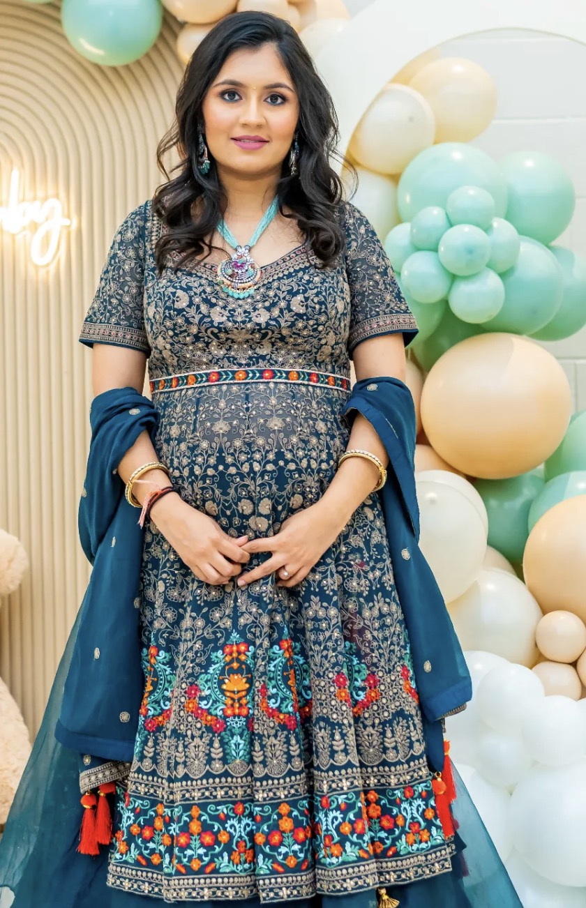 Baby shower glam makeup by Bhavna, Atlanta