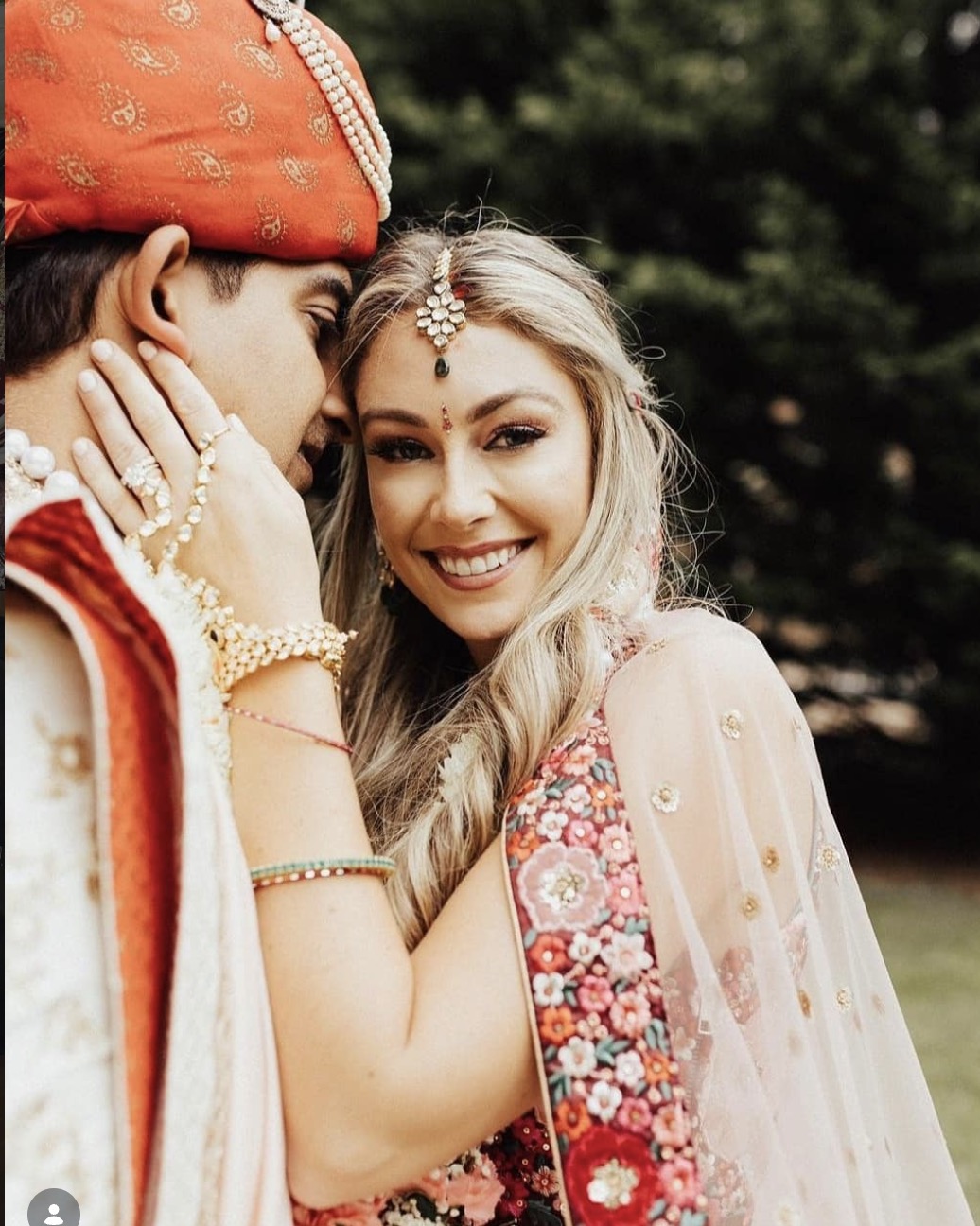 Atlanta South Asian bride with hair and makeup by Bhavna